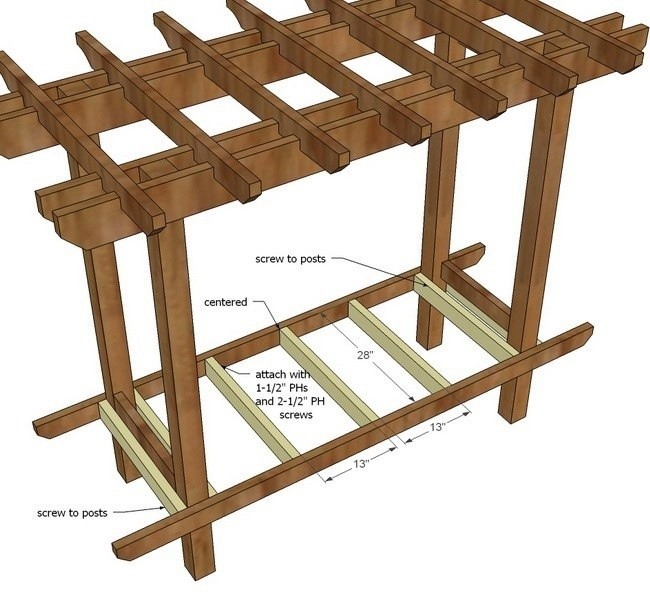 Красивая садовая скамья с аркой Красивая садовая скамья с аркой