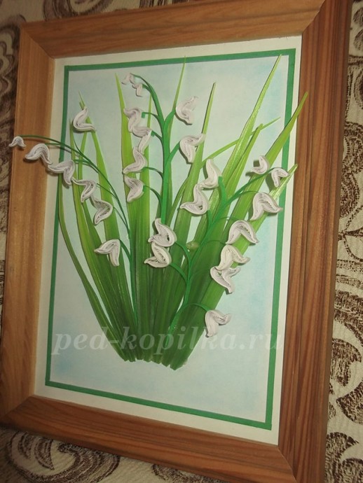 Ландыши в технике квиллинг: мастер-класс