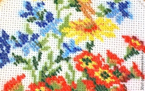 Часы со старинной вышивкой