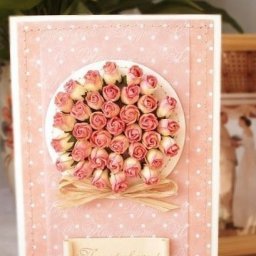 Открытка с розочками: мастер-класс
