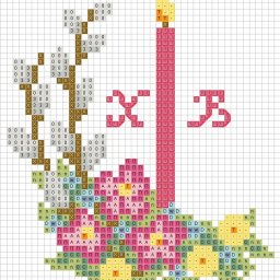 ​Пасхальные схемы вышивки