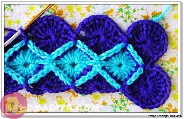 Прямоугольный плед баварской вязкой Прямоугольный плед баварской вязкой