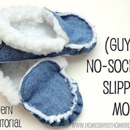 ​Теплые мокасины из старых джинсов: мастер-класс