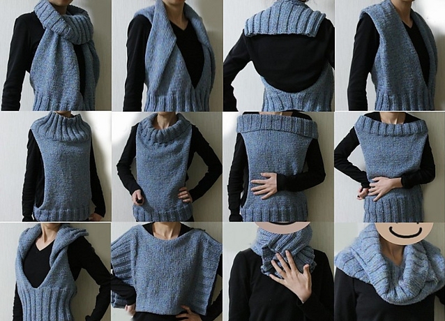 Вязаная кофта-трансформер: идеи