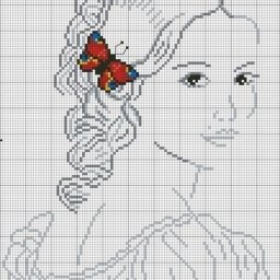 ​Вышивка: контуры девушек