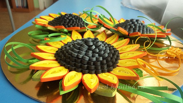Квиллинг подсолнухи: мастер-класс