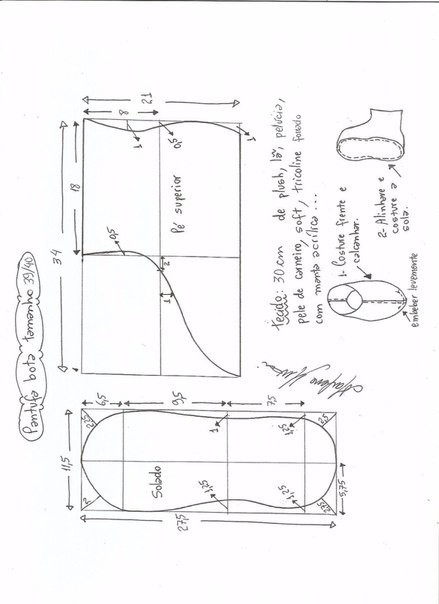 Домашние меховые сапожки