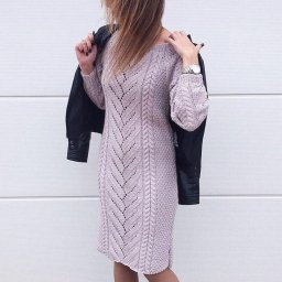 ​Платье с широким центральным узором