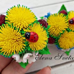 ​Реалистичные одуванчики своими руками