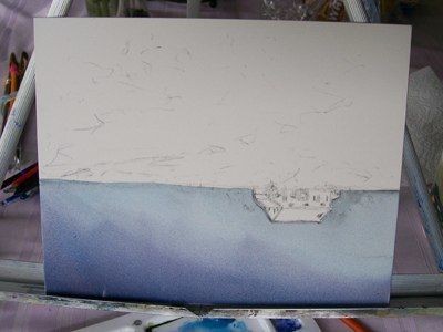 ​Рисуем домик за полем