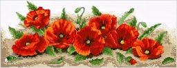 Роскошная вышивка крестом: маки