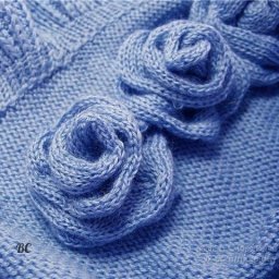 Вязаные розы спицами