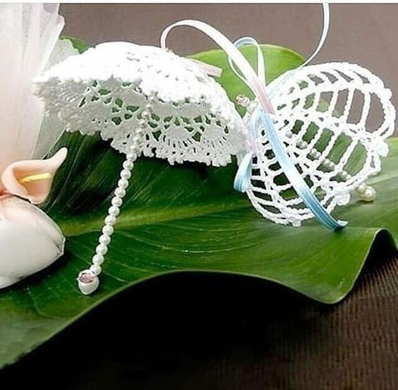 Вяжем миниатюрные зонтики