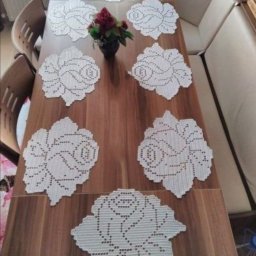 ​Оригинальная салфетка в форме розы