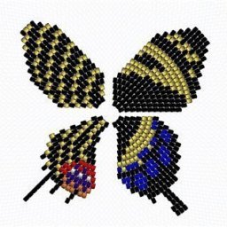 Параллельное плетение: бабочки