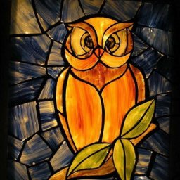​Стеклянная мозаика "Сова"