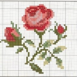 ​Варианты миниатюрной цветочной вышивки