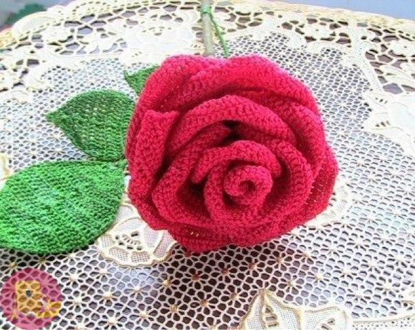 Вязаные цветы