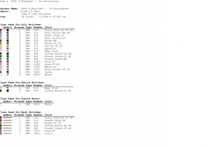 Вышивка для сумочки "Парижанка"