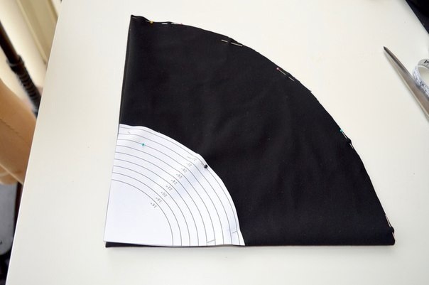 ​Юбка с воланом с завышенным передом