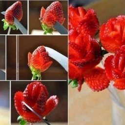 Роза из клубники