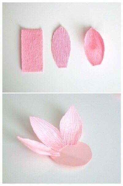 Нежные лотосы из гофре бумаги