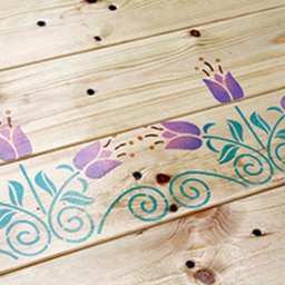 Использование трафарета-бордюра