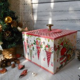 Красивый короб в технике декупаж