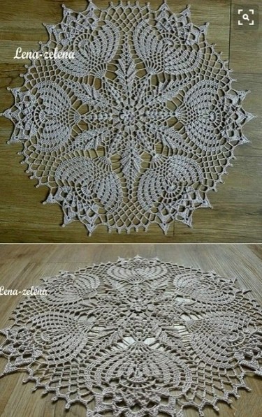 Очень красивая салфетка крючком