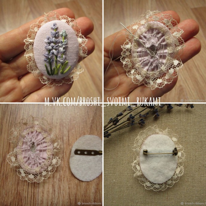Собираем текстильную брошь