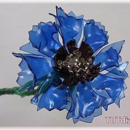 Василёк из плacтиковой бутылки