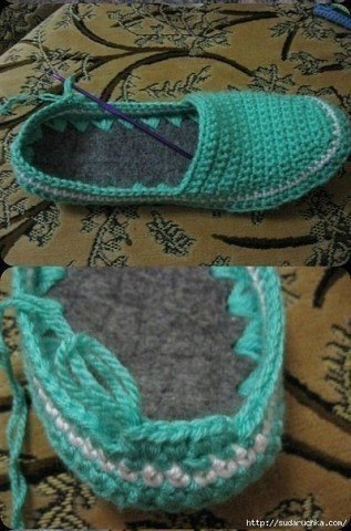 Вязаные тапочки: идеи