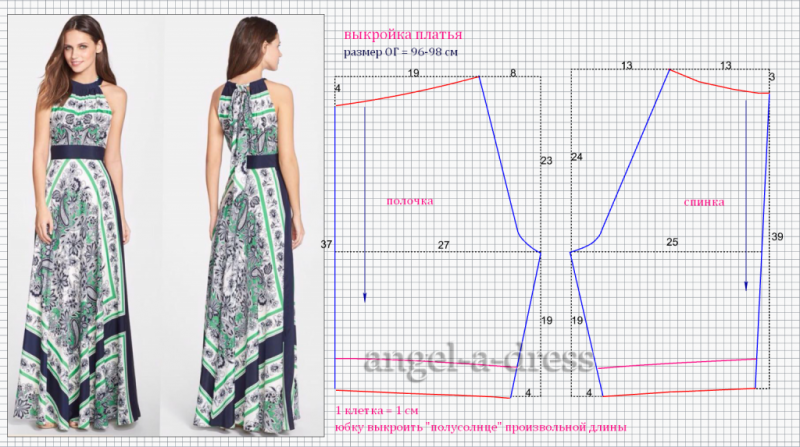 Выкройка платья-сарафана