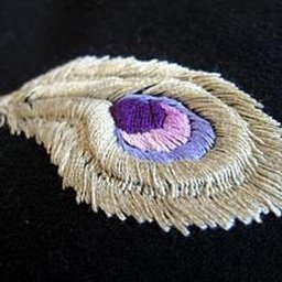 Вышивка гладью с перехватом по шнуру