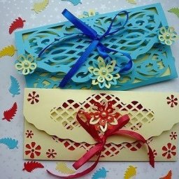 Ажурные конверты для денег