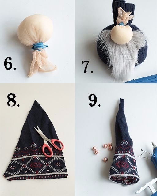 Гномик из верха носка или низа рукава