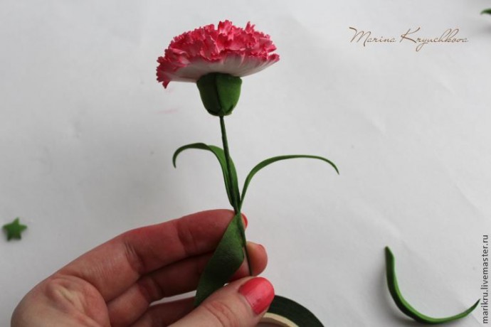 Гвоздики из фоамирана