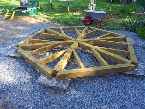 Строительство шестигранной беседки своими руками