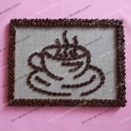 Ароматная картина "Чашка из кофейных зёрен"