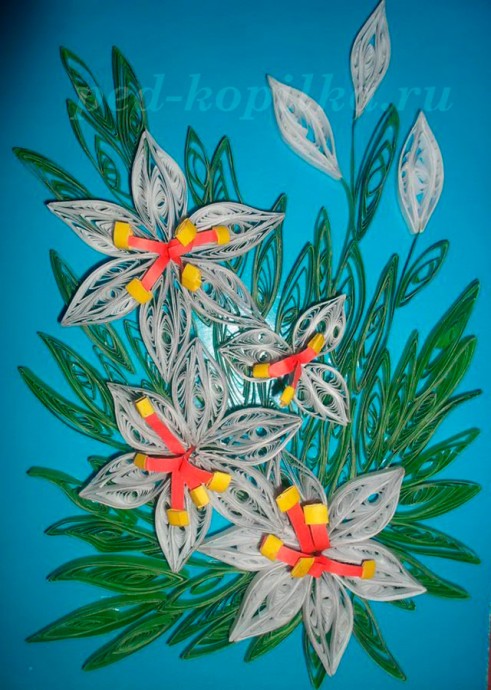 Цветы в технике квиллинга Цветы в технике квиллинга