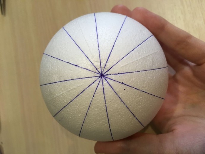 Шар в технике кимекоми