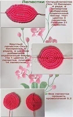 Орхидея из бисера Орхидея из бисера