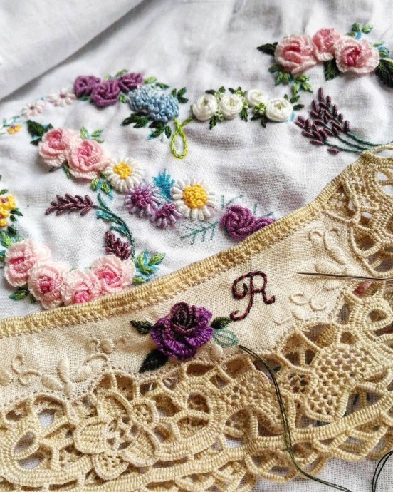 Идеи объемной вышивки: вкусные моменты жизни