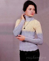 Красивый свитер спицами