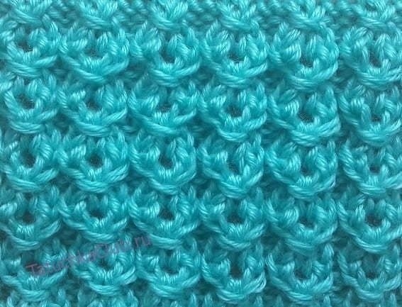 Узор "Замочек" спицами