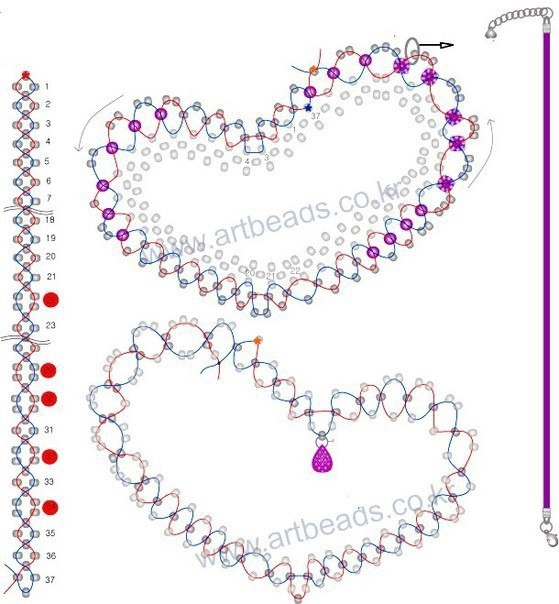 Кулон из бисера