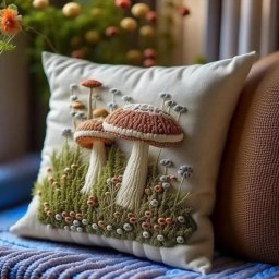 Грибы в технике объёмной вышивки: идеи для вдохновенного творчества