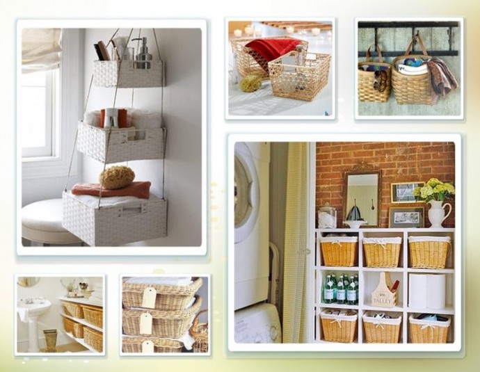 Плетеные корзины в интерьере и в удобстве использования