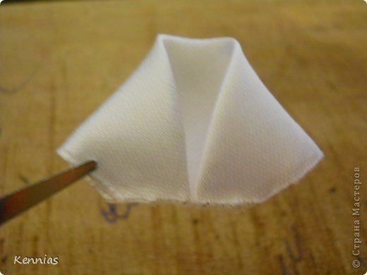 Роза-канзаши на стебле: мастер-класс