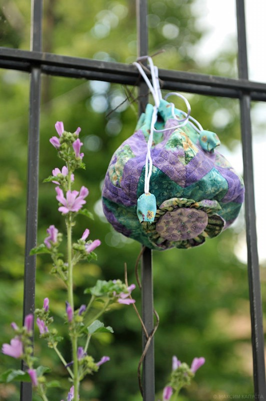 Сумочка "Азиатский сад" в технике печворк